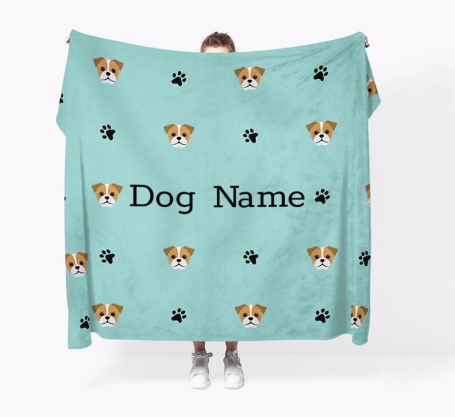 'Paw Pattern' - Personalized {breedFullName} Blanket